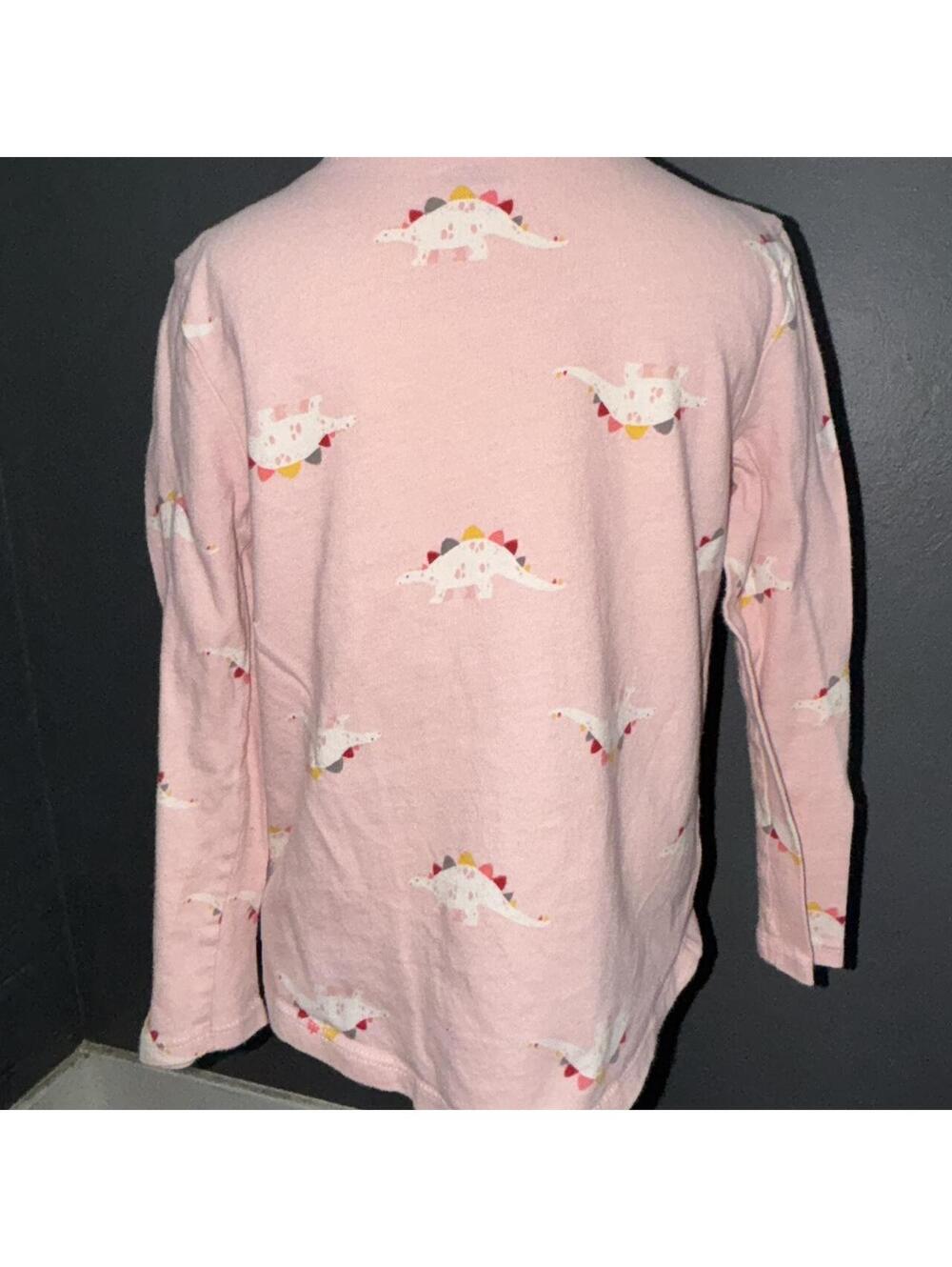 Old Navy Pink Dinosaur Print Long Sleeve Shirt 4T